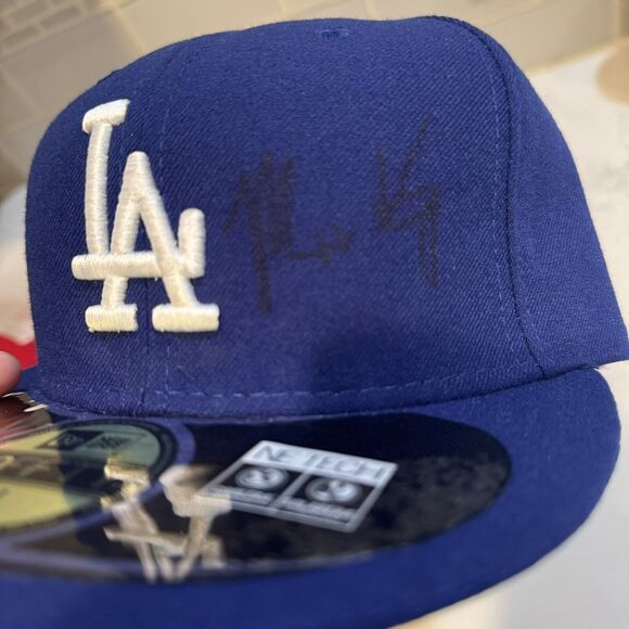 New Era SIGNED Los Angeles Dodgers AC Performance Game 5950 Fitted Hat - Picture 7 of 7